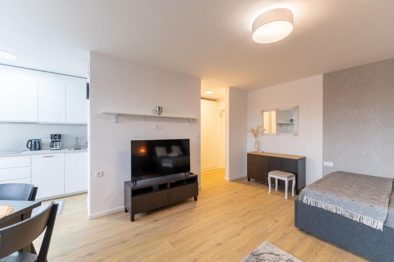 Elegant Tour As Studio Gilly With Open Views And A Balcony In The Center Lublaň Exteriér fotografie